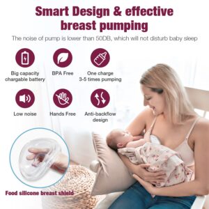 Double Electric Breast Pump Wearable Hands Free Breast Pump 1500mAh Portable Breastfeeding Pump