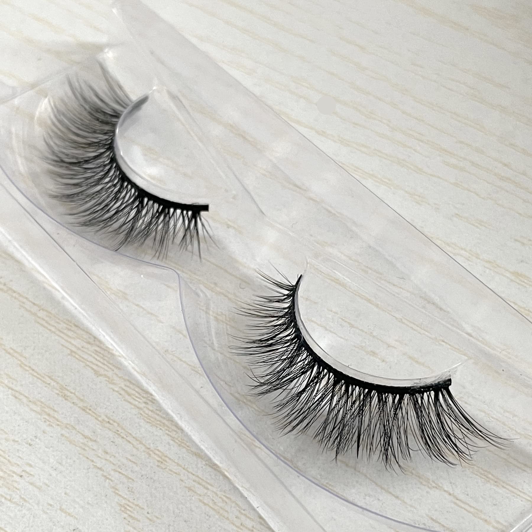 FANXITON False Eyelashes Natural Look Wispy Faux Mink Lashes Fluffy 16MM Cat Eye 3D Fake Eyelashes 10 Pairs Pack