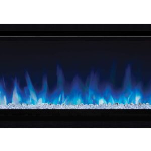 Napoleon Alluravision 50 - NEFL50CHS - Slimline, Wall Hanging Electric Fireplace, 50-in, Black, Crystal Ember Bed, 3 Flame Colours, Remote Included