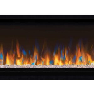 Napoleon Alluravision 50 - NEFL50CHS - Slimline, Wall Hanging Electric Fireplace, 50-in, Black, Crystal Ember Bed, 3 Flame Colours, Remote Included