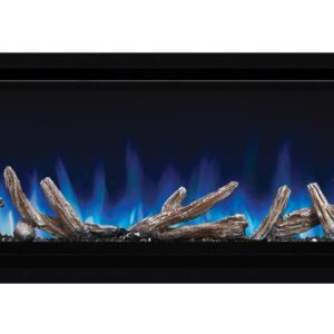 Napoleon Alluravision 60 - NEFL60CHD - Deep Depth Wall Hanging Electric Fireplace, 60-in, Black, Crystal & Log Ember Bed, 3 Flame Colours, Remote Included