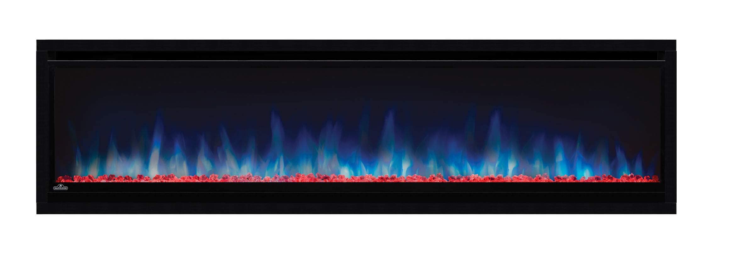 Napoleon Alluravision 60 - NEFL60CHD - Deep Depth Wall Hanging Electric Fireplace, 60-in, Black, Crystal & Log Ember Bed, 3 Flame Colours, Remote Included