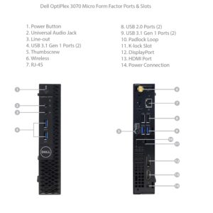 Dell Optiplex 3070 MFF Micro Form Factor Desktop - 9th Gen Intel Core i5-9500T 6-Core up to 3.70 GHz CPU, 16GB DDR4 Memory, 512GB SSD, Intel UHD Graphics 630, Windows 10 Pro (64-bit) (Renewed)