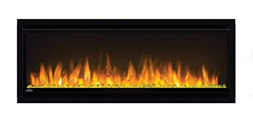 Napoleon Alluravision 42 - NEFL42CHS - Slimline, Wall Hanging Electric Fireplace, 42-in, Black, Crystal Ember Bed, 3 Flame Colours, Remote Included