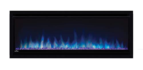 Napoleon Alluravision 42 - NEFL42CHS - Slimline, Wall Hanging Electric Fireplace, 42-in, Black, Crystal Ember Bed, 3 Flame Colours, Remote Included