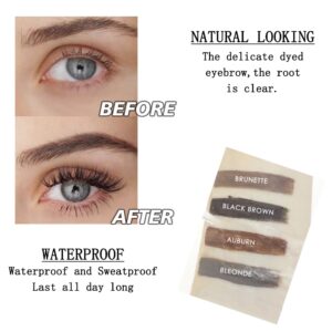 Waterproof Eyebrow Gel for Long Lasting, Highly Tinted Liquid Eye Brow Makeup, Sweatproof, Natural (Brunette)