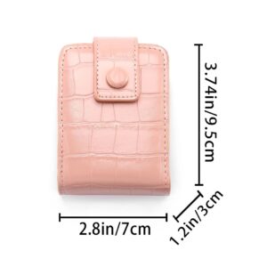 Yokawe Lipstick Case with Mirror Cosmetic Bag Travel Makeup Mini Bag Lipstick Holder for Purse Lipstick Organizer for Women Gifts (Pink)