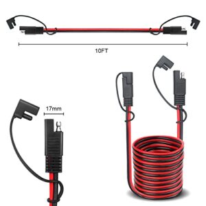 PAEKQ 10AWG SAE to SAE Extension Cable 10FT Solar Cable Quick Disconnect Wire Harness SAE Connector Extention Cable for Automotive RV Battery Motorcycle Cars Tractor (10Feet)