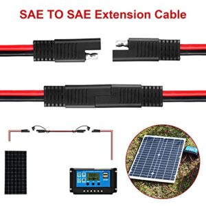 PAEKQ 10AWG SAE to SAE Extension Cable 10FT Solar Cable Quick Disconnect Wire Harness SAE Connector Extention Cable for Automotive RV Battery Motorcycle Cars Tractor (10Feet)