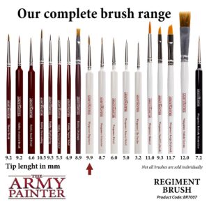 The Army Painter Wargamer: 3pcs Regiment - Rotmarder Sable Miniature Paint Brush Set Rotmarder - Fine Detail Paint Brush, Basecoat Brush for Wargames, Paint Brushes for Miniature Painting & Paint Sets