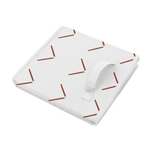 Sweet Jojo Designs Orange Arrow Foldable Fabric Storage Cube Bins Boxes Organizer Toys Kids Baby Childrens - Set of 2 - Rust White Chevron Geometric Herringbone Mod Dino Modern Dinosaur Boho Dinosaurs