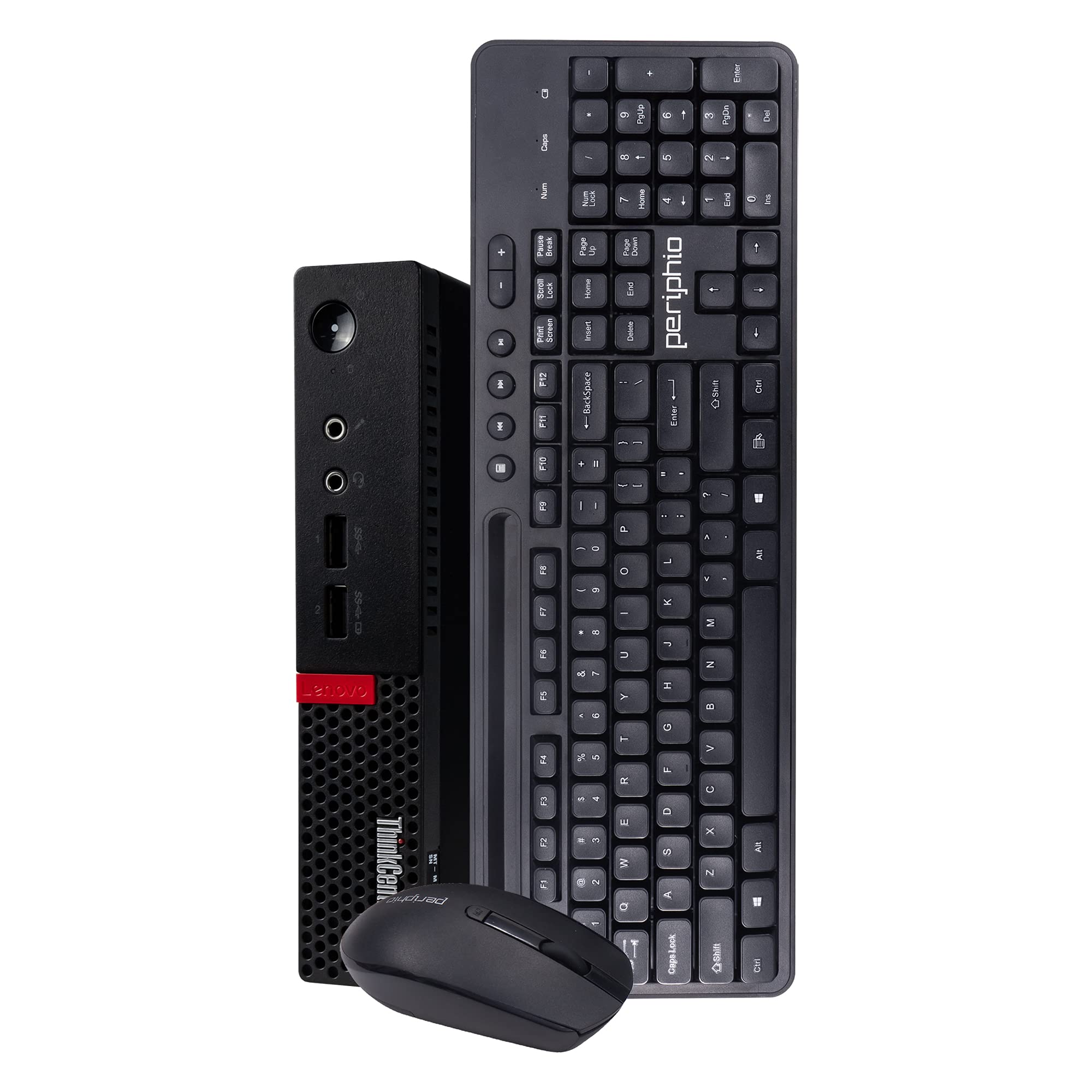 Lenovo ThinkCentre M600 Micro Desktop Computer PC, Intel Pentium, 8GB RAM, 512GB SSD, Windows 10 Pro, Wireless Keyboard & Mouse, WiFi (Renewed)