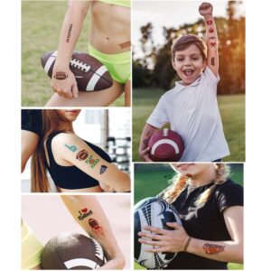COOLI Football Game Face Temporary Tattoos Sticker 20Sheets Football Party Favor Supplies Super Bowl Birthday Party Decoration,Fan Games Event Tattoo Decorations for Adults and Children
