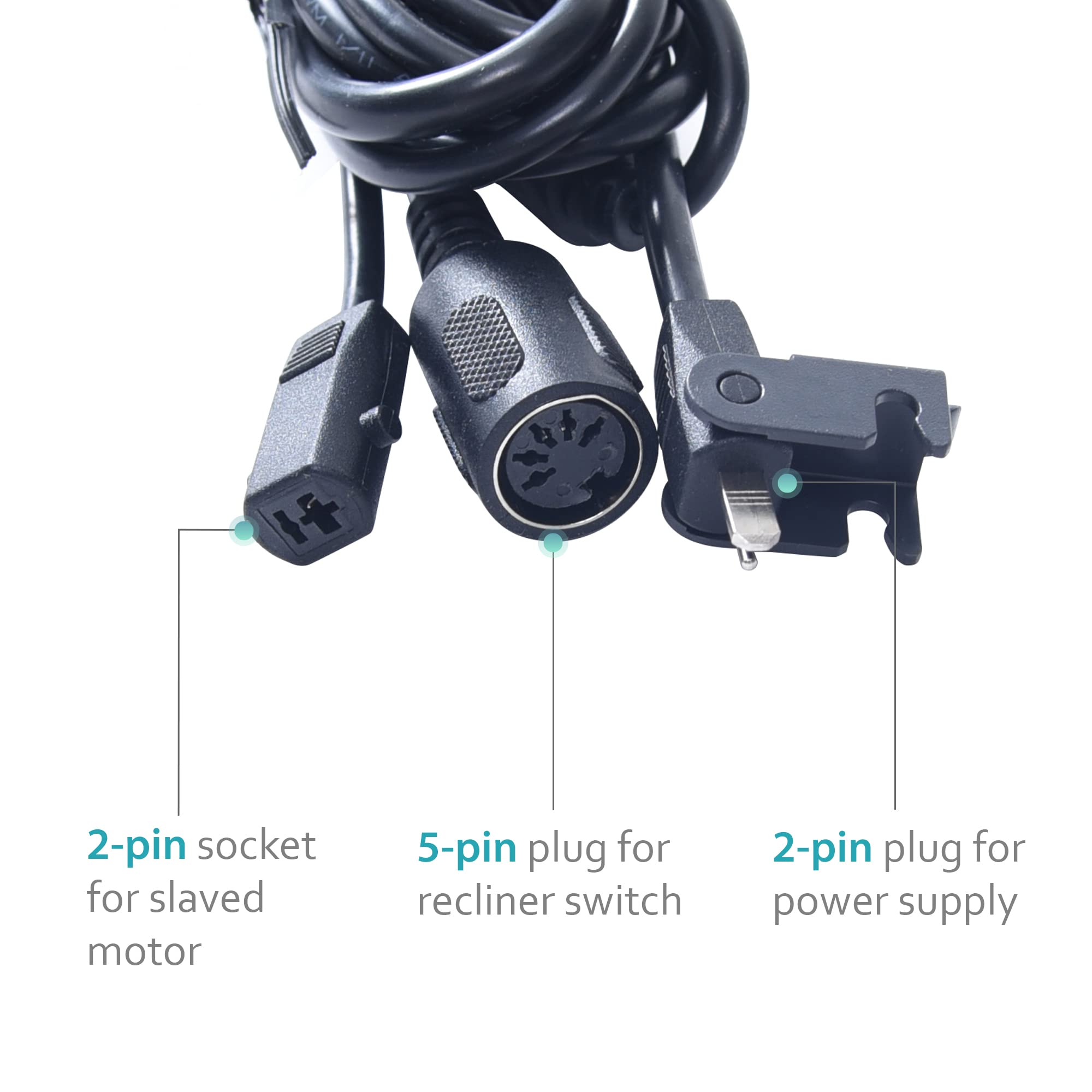 Okin Refined R Model: JLDQ 12 & JLDQ.12.157.333X for Power Recliner Bed Actuator Motor Replacement, Electric Sofa Lift Chair Replacement Part for JLDQ.12.157.333D/E/F/G/H/I/J/K/O/P/Q