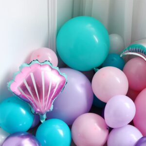 DUILE Mermaid Balloon Garland Arch Kit Mermaid Balloons for Girl Metallic Balloons Mermaid Birthday Party Decorations Mermaid Tail Balloons Baby Shower Party Supplies