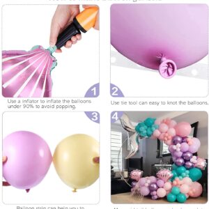 DUILE Mermaid Balloon Garland Arch Kit Mermaid Balloons for Girl Metallic Balloons Mermaid Birthday Party Decorations Mermaid Tail Balloons Baby Shower Party Supplies