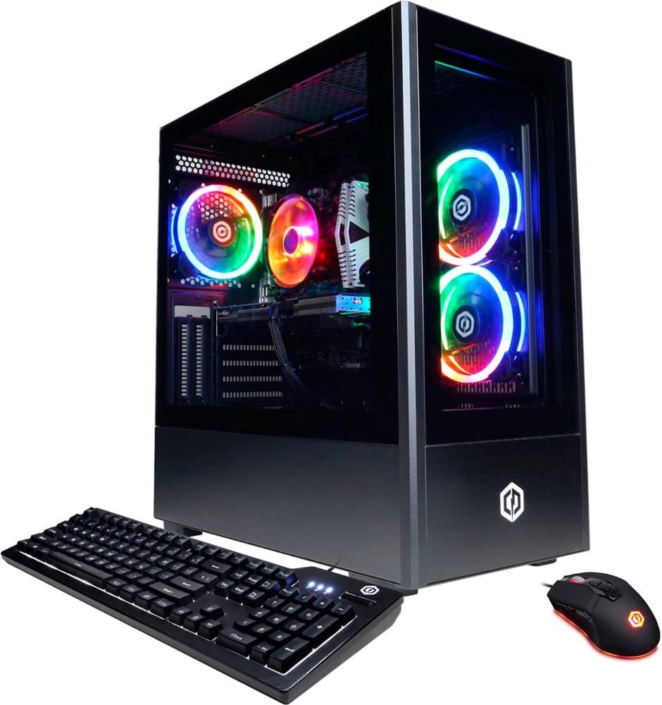 CyberpowerPC Gamer Xtreme Gaming Desktop Computer | Intel Core i7-11700F | RTX 3060 Ti | 16GB DDR4 | 500GB SSD+1TB HDD | Include Mouse and Keyboard | Win11 | with Mouse Pad Bundle