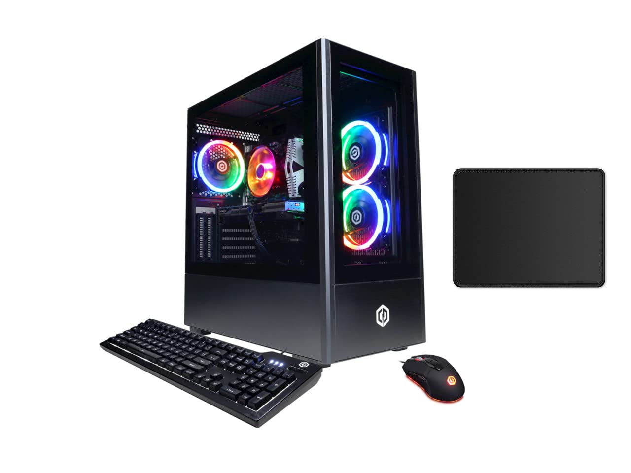 CyberpowerPC Gamer Xtreme Gaming Desktop Computer | Intel Core i7-11700F | RTX 3060 Ti | 16GB DDR4 | 500GB SSD+1TB HDD | Include Mouse and Keyboard | Win11 | with Mouse Pad Bundle