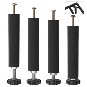 4pcs adjustable height center support leg for bed frame, bed support legs, heavy duty bed frame support legs, bed frame legs replacement for furniture (8.6" - 11")