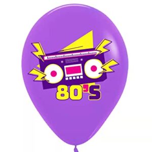 Back to the 80s Party Decorations 50 pack 12 inches Boombox&Skate Latex Balloons for Birthday Party 80s Party Supplies 1980s Themed Party Decorations Neon Party Supplies…