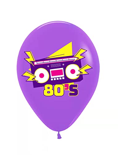 Back to the 80s Party Decorations 50 pack 12 inches Boombox&Skate Latex Balloons for Birthday Party 80s Party Supplies 1980s Themed Party Decorations Neon Party Supplies…