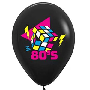 Back to the 80s Party Decorations 50 pack 12 inches Boombox&Skate Latex Balloons for Birthday Party 80s Party Supplies 1980s Themed Party Decorations Neon Party Supplies…