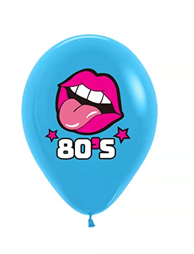 Back to the 80s Party Decorations 50 pack 12 inches Boombox&Skate Latex Balloons for Birthday Party 80s Party Supplies 1980s Themed Party Decorations Neon Party Supplies…