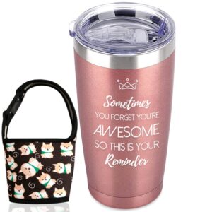mosajoy sometimes you forget that you are awesome - thank you gifts, funny birthday cup inspirational gifts for women, men, coworker, friends insulated 20oztumbler