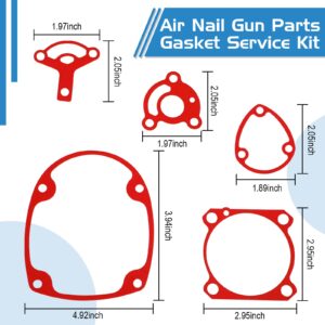 9 Pieces Tools Parts Gasket Kit Bumper Air Nail Gun Parts Nail Gun Driver Bumper Ribbon Spring O-Ring Gasket Pneumatic Tools Piston Driver Replacement Part Compatible with Hitachi NR83 NR83A NR83A2