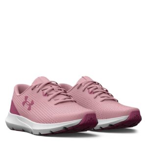 Under Armour Women's Surge 3 Sneaker, (603) Prime Pink/Prime Pink/Pace Pink, 8