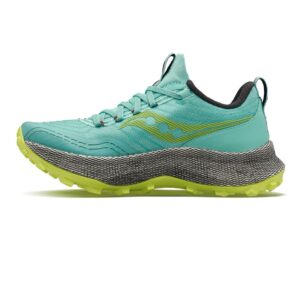 saucony womens endorphin trail fitness hiking running shoes blue 8 medium (b,m)