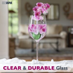 Ilyapa Extra Large 3500ml Wine Glass - Kitchen Bar Display Holder Giant Drink Glass White Elephant Gag Gift