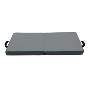 Factory Direct Partners 13677-GYDG Multifunctional Folding Foam Kneeling Pad with Sewn-in Handles and Non-Slip Bottom (2-Pack) - Gray/Dark Gray