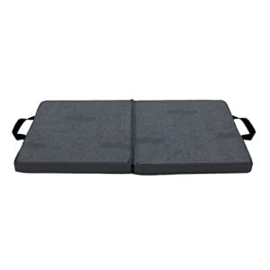 Factory Direct Partners 13677-GYDG Multifunctional Folding Foam Kneeling Pad with Sewn-in Handles and Non-Slip Bottom (2-Pack) - Gray/Dark Gray