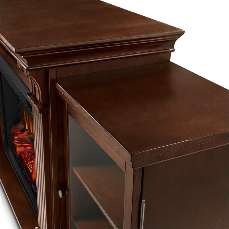 BOWERY HILL Traditional Wood Fireplace TV Stand for TVs up to 67" in Espresso