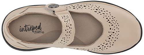 Propét Womens Selena Mary Jane Flat,Cream,10.5 Wide US