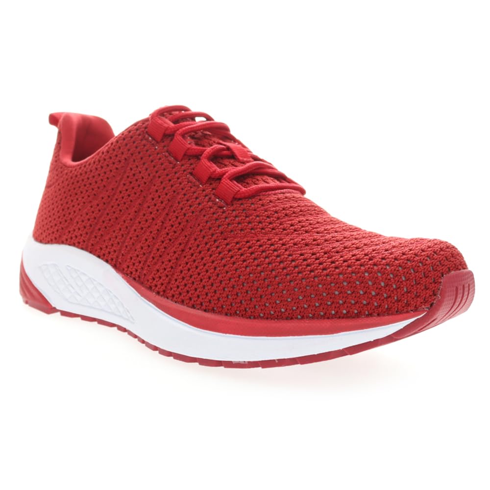 Propét womens Tour Knit Sneaker, Red, 7.5 Wide US