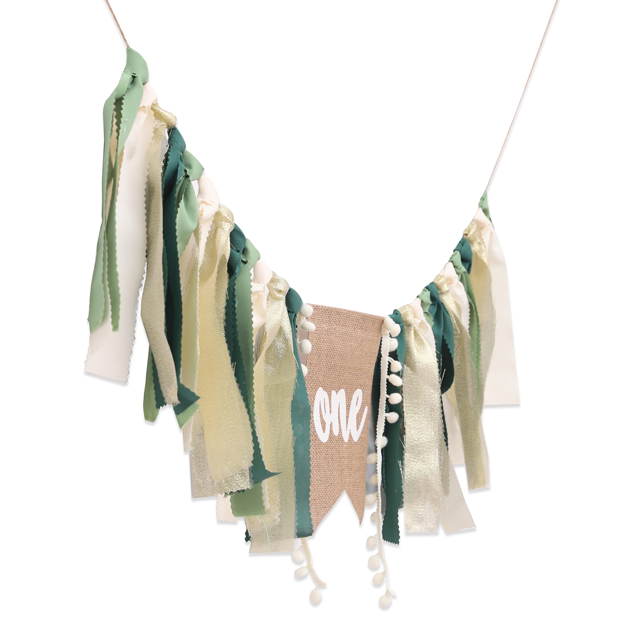 Wild One Highchair Banner, Jungle Highchair Banner, Safari Birthday，high Chair Banner First Birthday Boy，one High Chair Banner Boy Party Decorations（green）