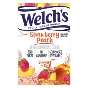 Welch's Singles to GO! Drink Mix Variety Pack - Cherry Pomegrante, Strawberry Peach, Passion Fruit and Grape