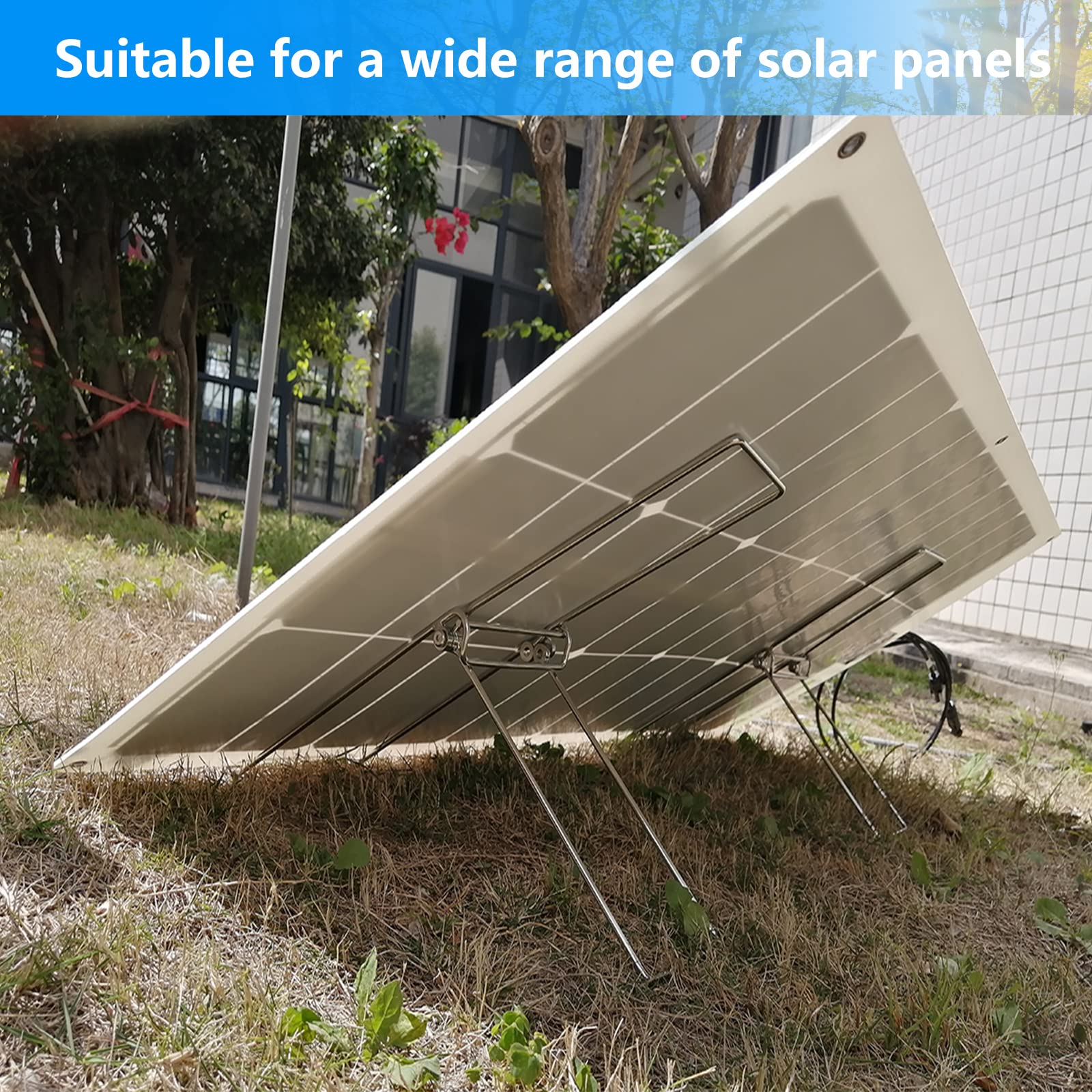 Nicesolar Multi-Functional Foldable Solar Panel Rack Folding or Flexible Solar Panel Mobile Foldable Rack, No Fixed Installation Required Sturdy and Lightweight Stainless Steel Craftsmanship(Bracket)