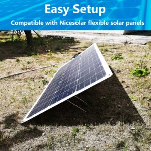 Nicesolar Multi-Functional Foldable Solar Panel Rack Folding or Flexible Solar Panel Mobile Foldable Rack, No Fixed Installation Required Sturdy and Lightweight Stainless Steel Craftsmanship(Bracket)