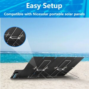 Nicesolar Multi-Functional Foldable Solar Panel Rack Folding or Flexible Solar Panel Mobile Foldable Rack, No Fixed Installation Required Sturdy and Lightweight Stainless Steel Craftsmanship(Bracket)