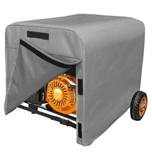 jorohiker generator cover waterproof 32 x 24 x 24 inch, heavy duty thicken 600d polyester universal generator cover for portable generators 7000-10000 watt, gray