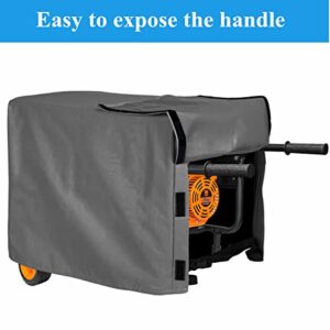 Jorohiker Generator Cover Waterproof 32 x 24 x 24 inch, Heavy Duty Thicken 600D Polyester Universal Generator Cover for Portable Generators 7000-10000 Watt, Gray