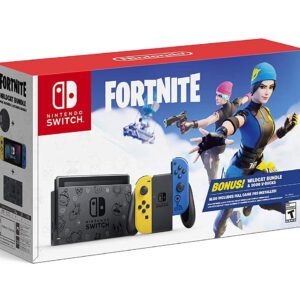 PURTCH Newest Switch w/Yellow & Blue controllers Wildcat Bundle(2000 V-Bucks and Code for Wildcat Bundle Included), 6.2" Touchscreen LCD Display, 802.11AC WiFi, Bluetooth 4