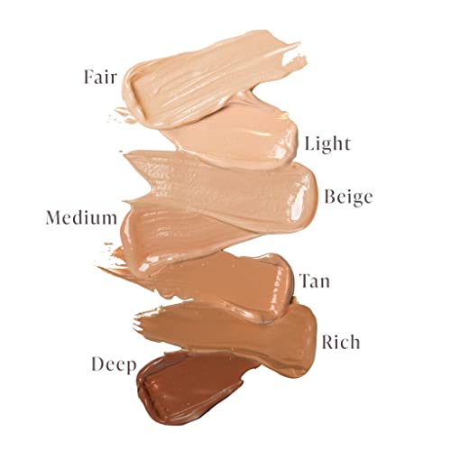 Mally Beauty Stress Less Performance Foundation - Medium - Buildable Medium to Full Coverage - Lightweight Foundation Liquid - Niacinamide Brightens and Hydrates Skin - Satin Finish