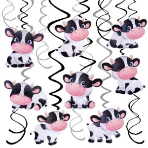 15pcs cow birthday party decoration cow hanging swirls for farm animal theme birthday party supplies