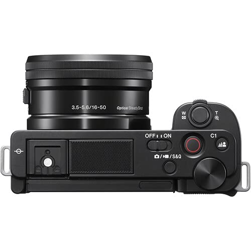 Sony ZV-E10 Mirrorless Camera with 16-50mm Lens (Black) Bundle - ILCZV-E10L/B + Prime Accessory Package Including 128GB Memory, TTL Flash, Battery, Editing Software Package, Auxiliary Lenses & More