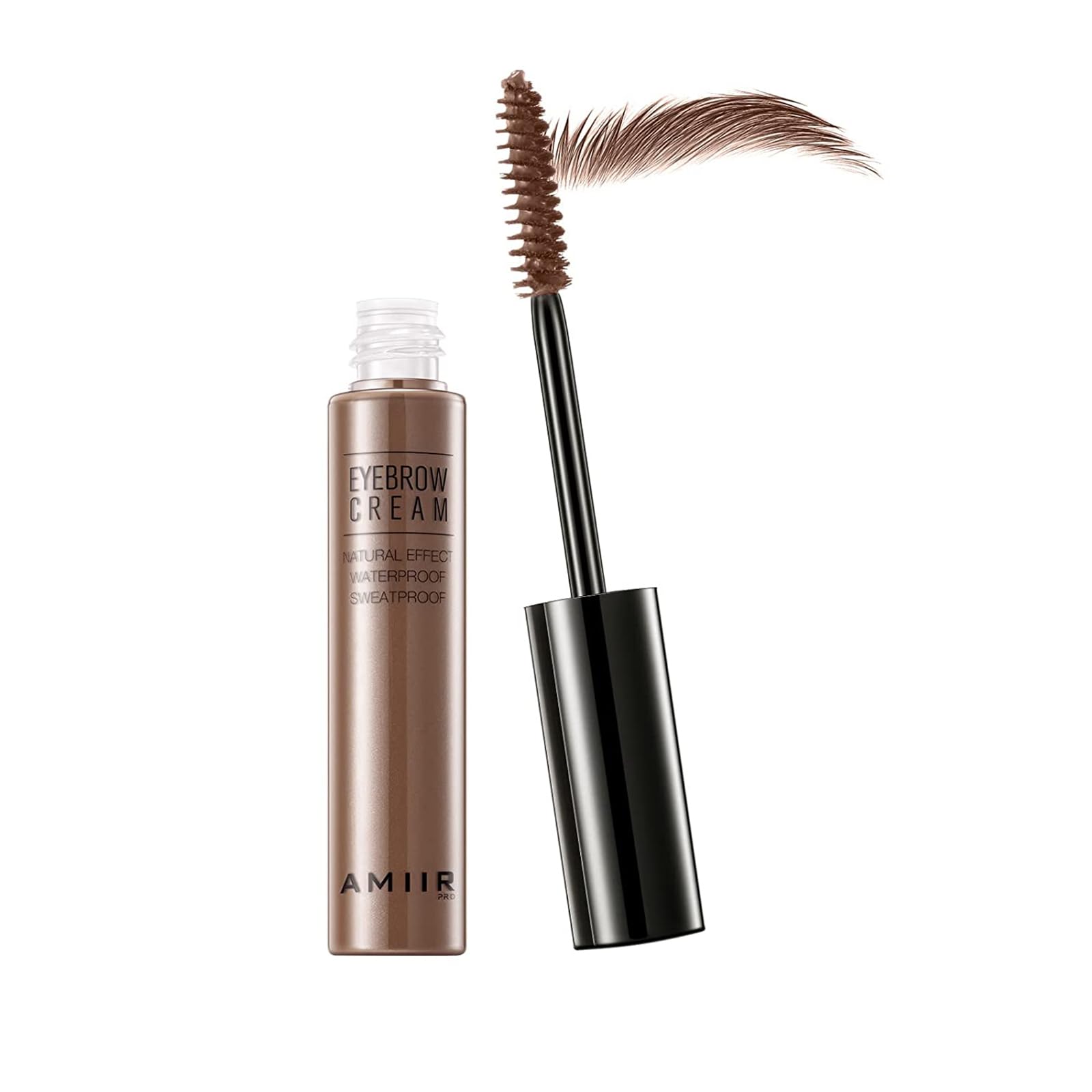 AMIIR Eyebrow Gel Mascara Tinted Volumizing Enhance Eye Brow Fill In Sparse Brush Tamp Waterproof Long-Lasting, Soft Brown, 1 Count