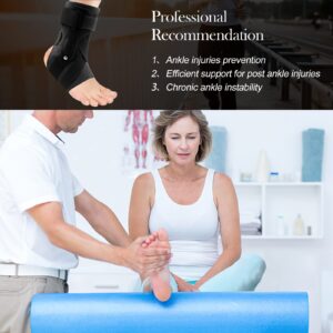 ZOUYUE Ankle Support Brace for Ankle Sprains for Men Women, Sprained Brace for Basketball Soccer Volleyball - XL